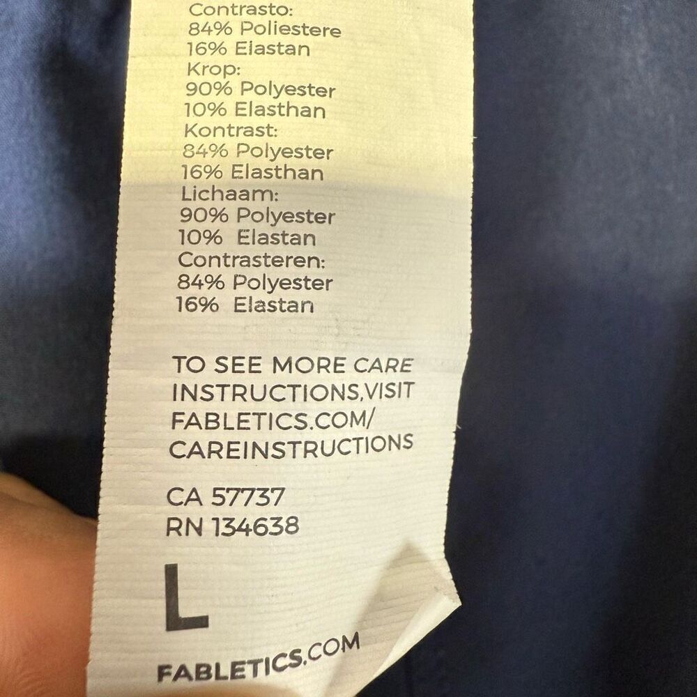 Fabletics Mens Size Large Athletic Shorts Navy Blue Elastic Waistband Stretch - Picture 6 of 7